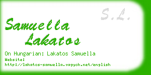 samuella lakatos business card